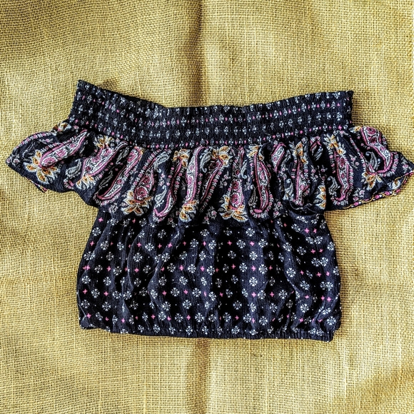 Cute Sweet Summer Hippie Vibes Ruffle Crop Top Fun - Picture 2 of 14